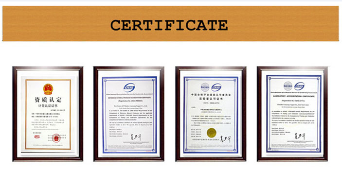 Bobina de latón H63 certificate